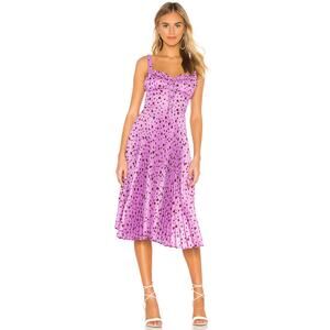 Delfi Collective Amora Purple Heart Pleated Dress Size Small